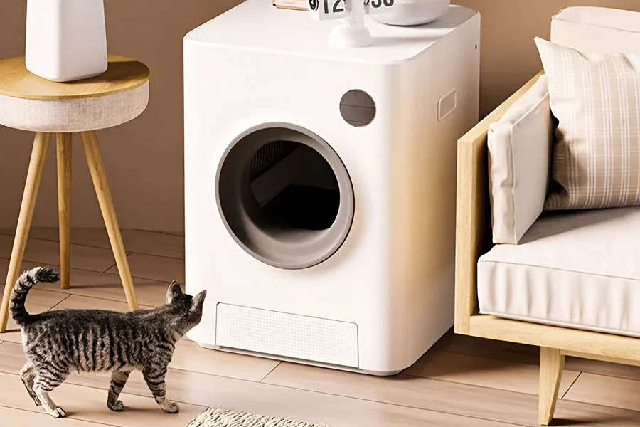spinning cat litter box